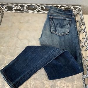 CITIZENS OF HUMANITY JEROME DAHAN WOMENS 28 DISTRESSED RIPPED SKINNY COH…